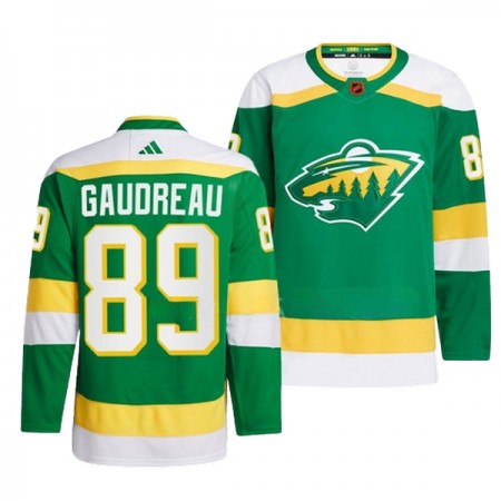 Minnesota Wild Trikot Frederick Gaudreau 89 Adidas 2022-23 Grün Reverse Retro 2.0 Authentic - Herren